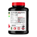 Coregenix Lab Whey Protein Isolate back label showing supplement facts, ingredients, allergen warnings, and certifications including gluten‑free, stevia, GMP, and premium quality.